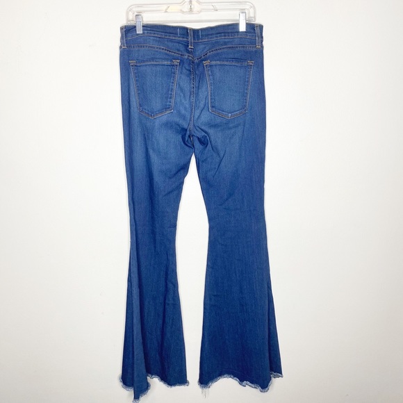 Free People Super Flare Boho Chic Raw Hem Jeans 30 - Picture 5 of 10